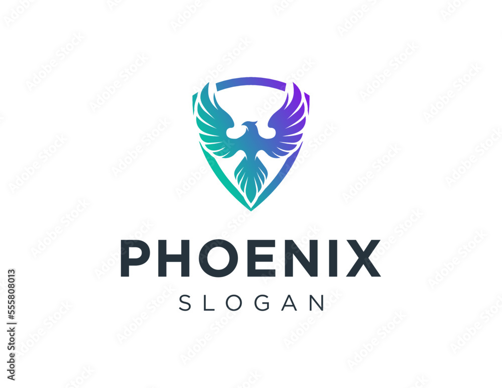 Aufkleber logo about phoenix on white background. created using the coreldraw application.