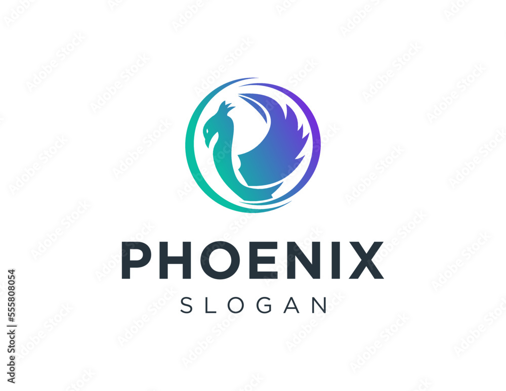 Aufkleber logo about phoenix on white background. created using the coreldraw application.