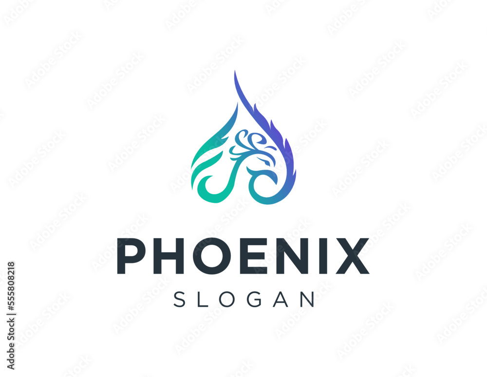 Aufkleber logo about phoenix on white background. created using the coreldraw application.