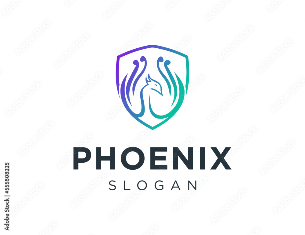 Aufkleber logo about phoenix on white background. created using the coreldraw application.