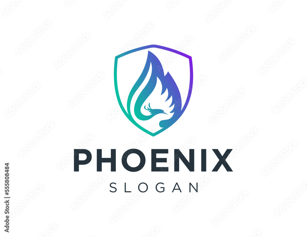Aufkleber logo about phoenix on white background. created using the coreldraw application.