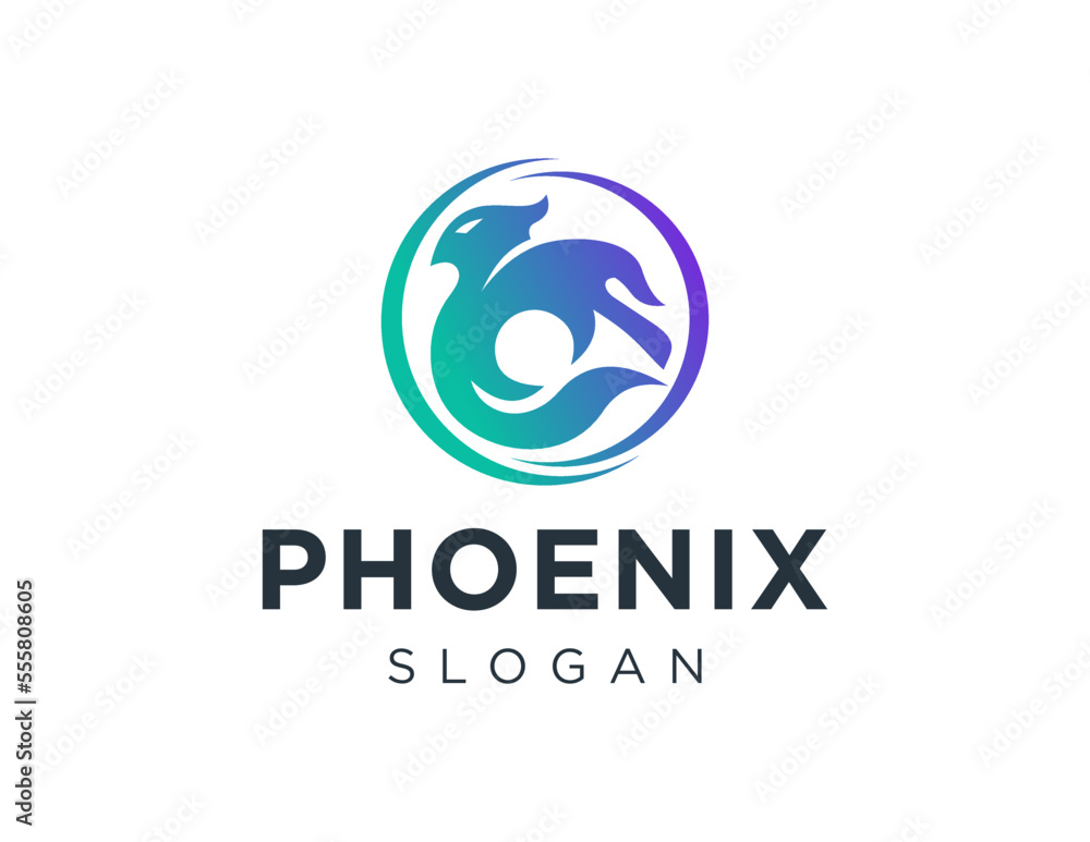 Aufkleber logo about phoenix on white background. created using the coreldraw application.
