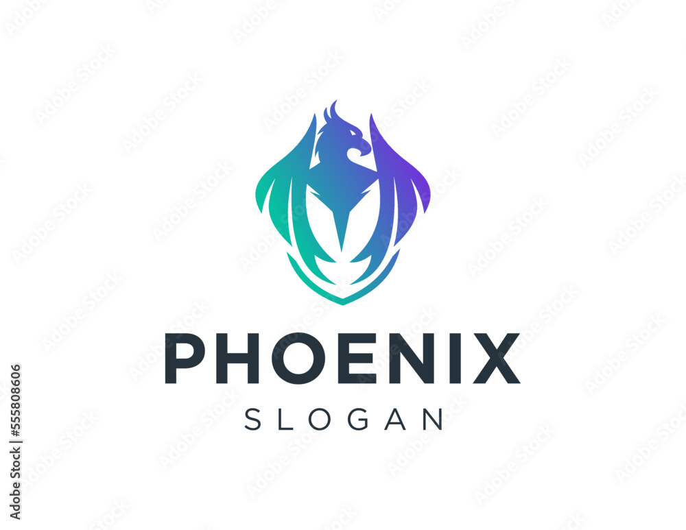 Aufkleber logo about phoenix on white background. created using the coreldraw application.