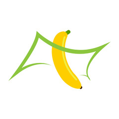 banana icon illustration vector