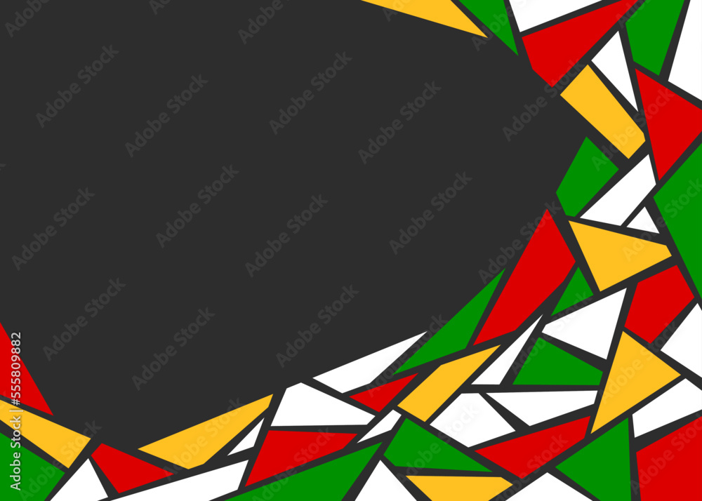 Poster minimalist background with colorful geometric triangle pattern and some copy space area