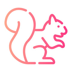 Fototapeta premium chipmunk gradient icon