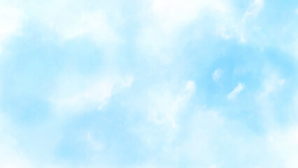 The sky is large, bright, beautiful and has white clouds.