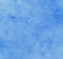 Blue Sky watercolor effect stains, Paint splatter grunge background texture in soft blue pastel, for website banner design