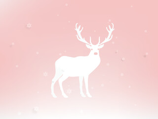 christmas reindeer winter background design