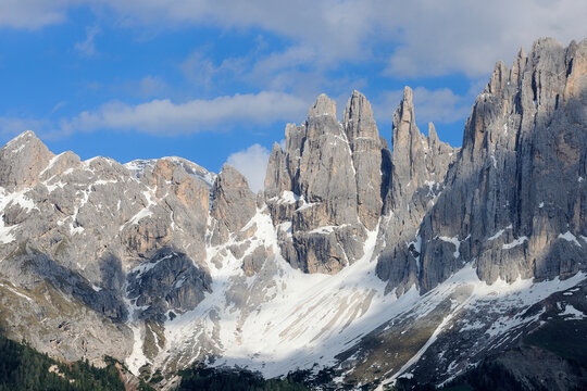 Peaks of Rosengarten (Catinaccio Group), Vajolet Towers, Trentino Alto Adige, South Tyrol, Dolomites, Italy
