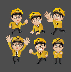 People Set - Profession - Taxi Driver