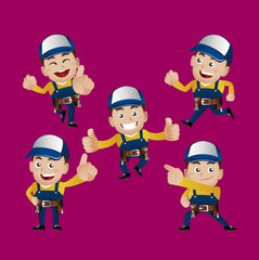 People Set - Profession - Worker. builder