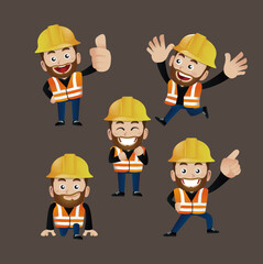 People Set - Profession - Worker. builder
