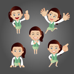 Fototapeta premium Businesswoman set