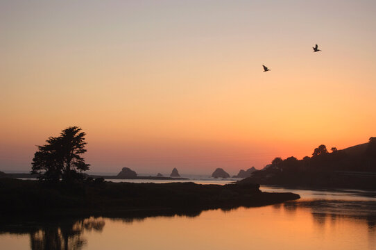 Sunset Over Jenner, California, USA