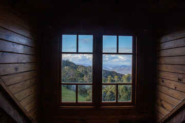 view through the window at Binna Burra