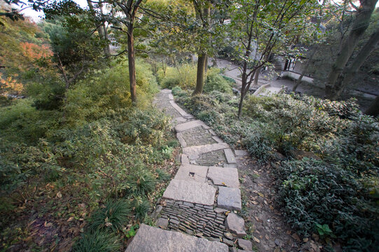 Descending Path in Youyicun Garden, Suzhou, China