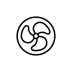 Fan icon vector logo design template