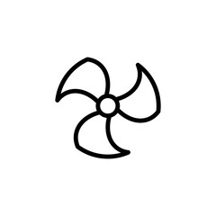 Fan icon vector logo design template