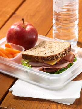 Healthy Lunch in Plastic Container