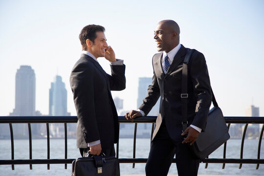 Businessmen Talking Outdoors
