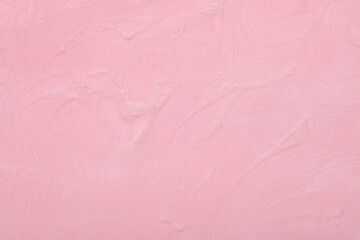 Pink background with foam. Cleaning concept