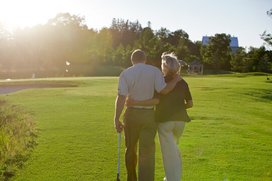 Couple on Golf Course, Burlington, Ontario, Canada