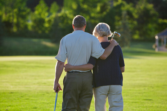 Couple on Golf Course, Burlington, Ontario, Canada