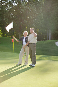 Couple on Golf Course, Burlington, Ontario, Canada