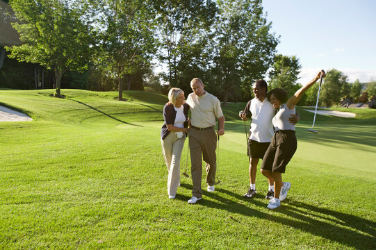 Couples on Golf Course, Burlington, Ontario, Canada