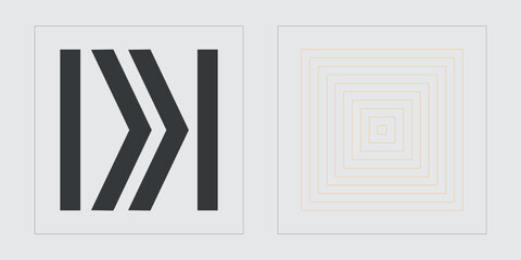 Retro futuristic elements for design. Extraordinary Graphic Assets. Modern abstract forms. Futuristic. Vector illustration