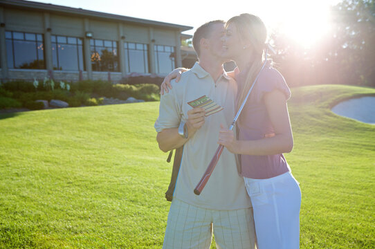 Couple at a Golf Course, Burlington, Ontario, Canada