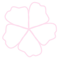 Petal Flower Line Art