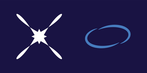 Vector set of Y2K. Extraordinary Graphic Assets. Elements for graphic decoration. Isolated on black background. Vector illustration