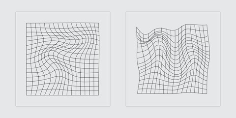 Retro futuristic elements for design. Trendy geometric postmodern figures. Elements for graphic decoration. Retro Futurist. Vector illustration