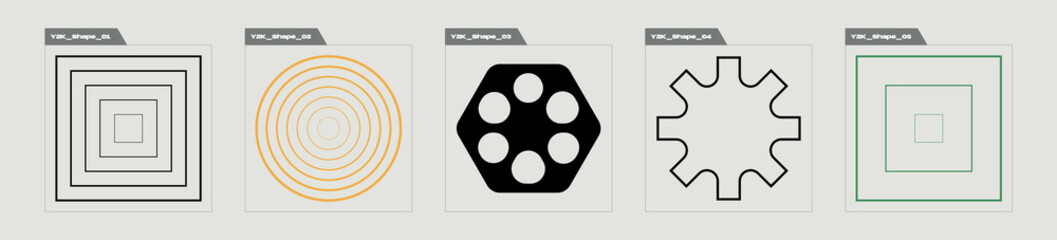 Set of Y2K style vectors of objects. Extraordinary Graphic Assets. For modern T-shirts designed. Stars, starburst . Vector illustration