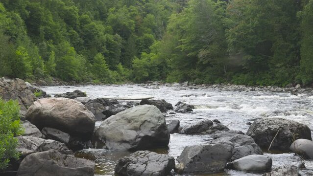 The Batchawana River flows through the thick Ontario forests on it's way to Lake Superior.  Shot in 4K