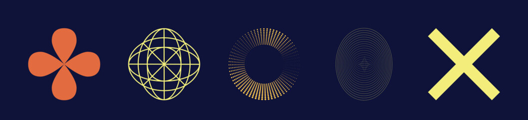 Collection of Y2K elements. Large set of retro objects for design. For modern T-shirts designed. Stars, starburst . Vector illustration