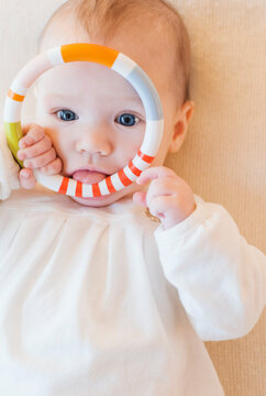 Baby with Teething Ring