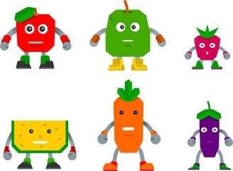 Great editable vector character of fruit warriors best for your digital design and print
