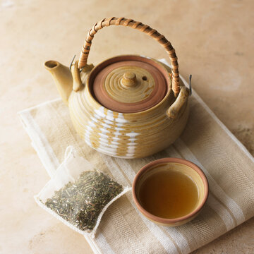 Still Life of Japanese Teapot with Tea