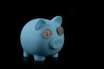 A symbolic plot about the situation with the Russian ruble with the image of the reverse side of coins in denominations of 20 rubles and the inscription 