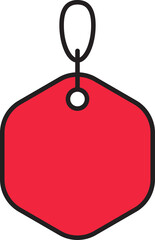red price tag icon illustration