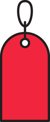 red price tag icon illustration