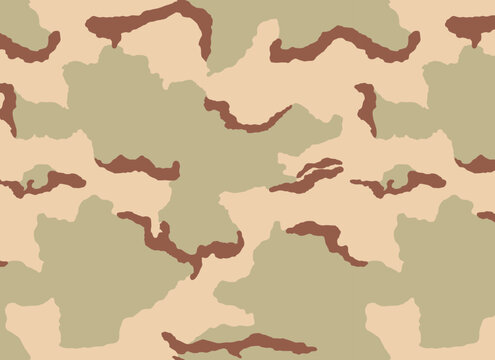 Desert Woodland Camouflage Pattern Vector 