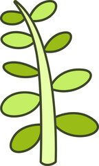 Decorative Branches and Leaves Illustration