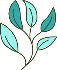 Decorative Branches and Leaves Illustration