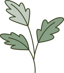 Decorative Branches and Leaves Illustration