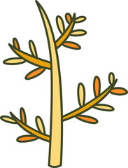 Decorative Branches and Leaves Illustration