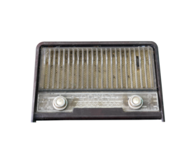 vintage radio isolated on white